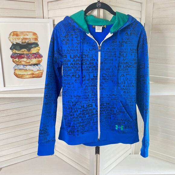 Under Armour blue zip up hoodie sweatshirt - Picture 1 of 4